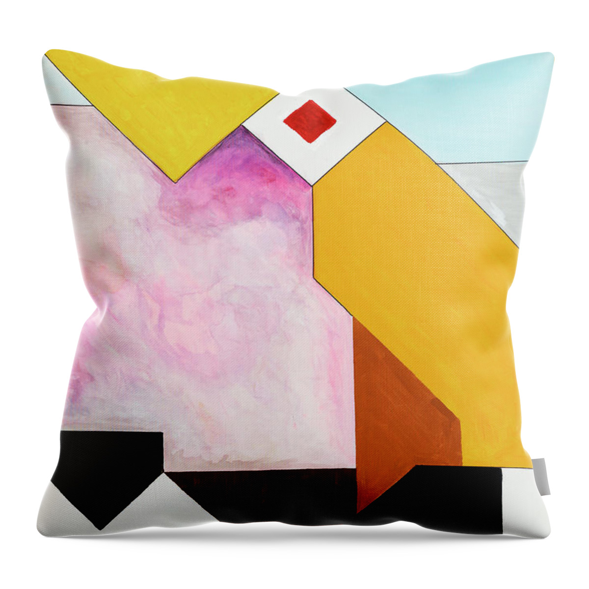 Abstract Throw Pillow featuring the painting Sinfonia ad Parnassum - Part 5 by Willy Wiedmann