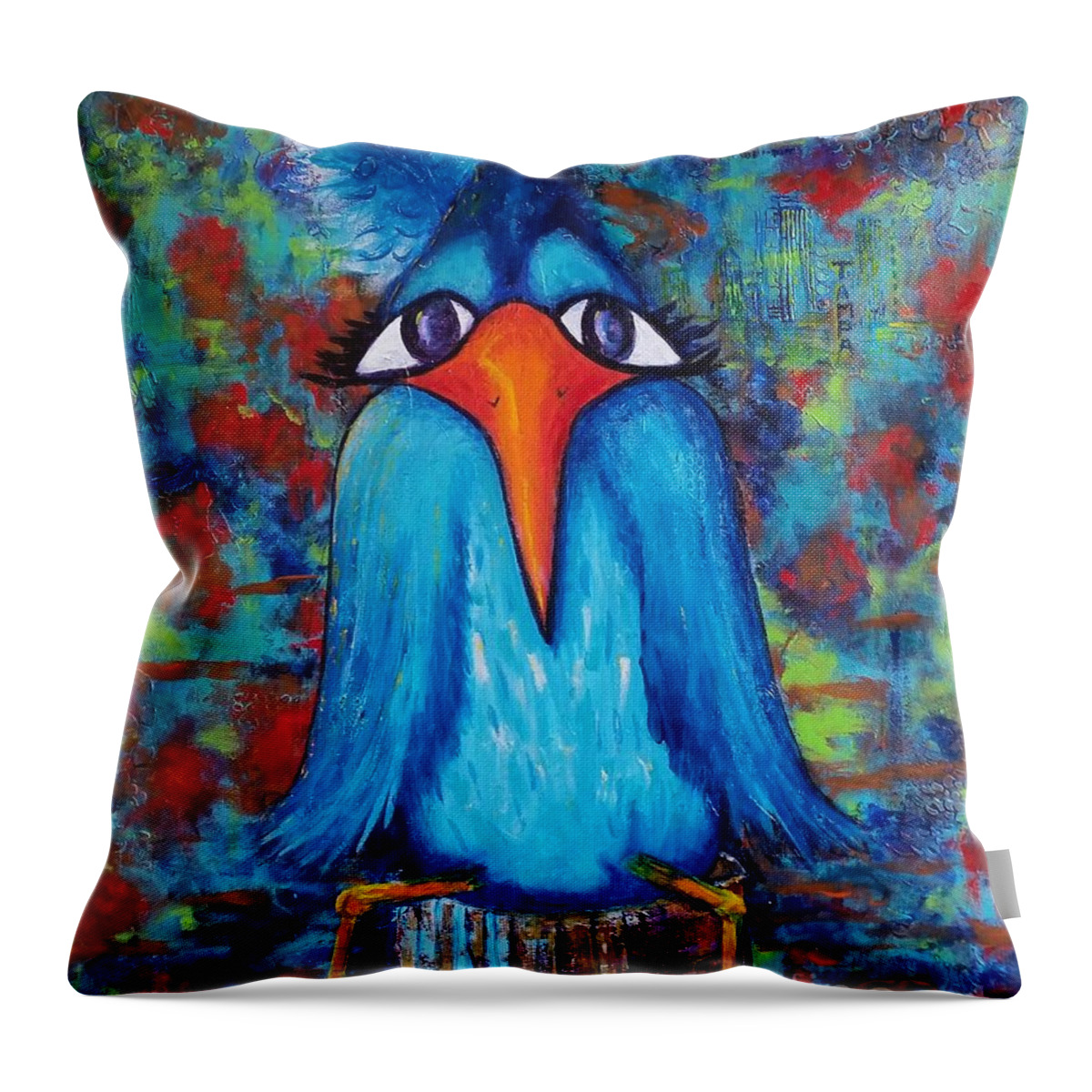 Tampabay Throw Pillow featuring the painting Sittin' at the Dock of the Bay by Vickie Scarlett-Fisher