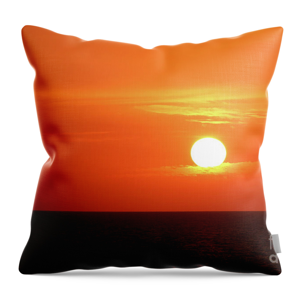 Sunset Throw Pillow featuring the photograph Sitting on a Cloud by Mariarosa Rockefeller