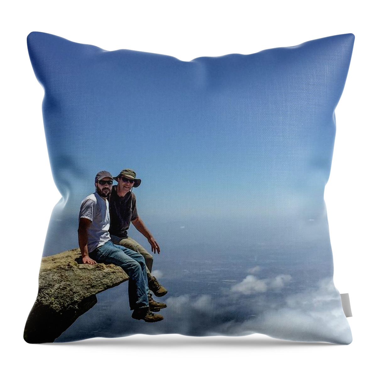 Sky Throw Pillow featuring the photograph Sitting On Top Of The World by Ed Clark