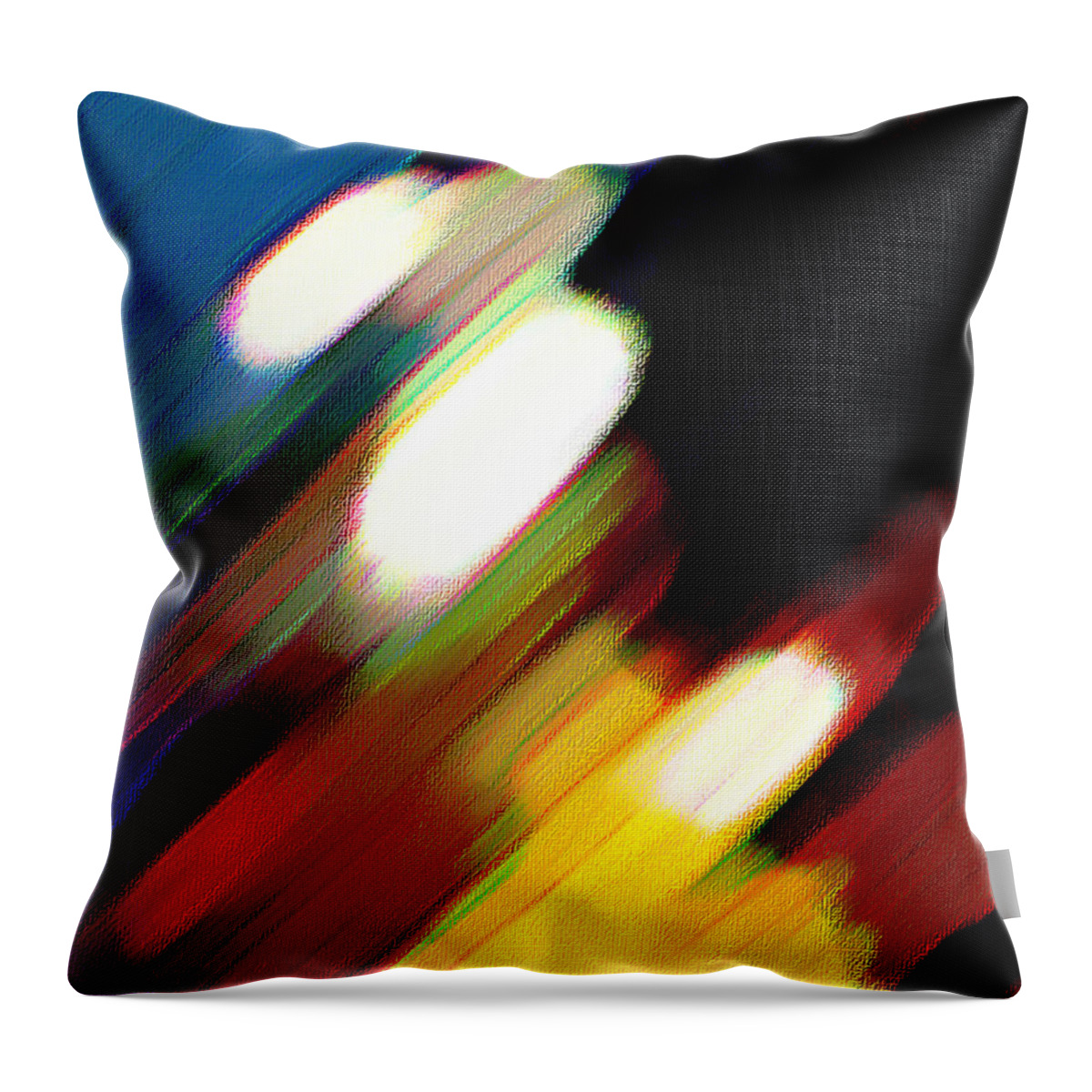 Abstract Throw Pillow featuring the painting Sivilia 5 Abstract by Donna Corless