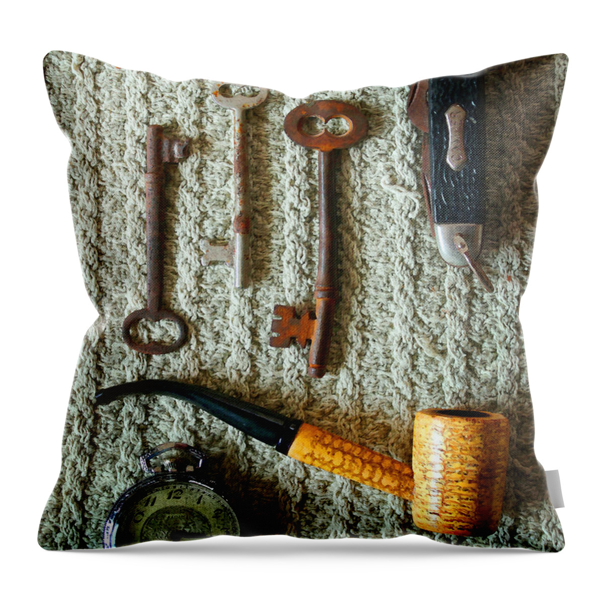 Still Life Throw Pillow featuring the photograph Six Sixteen by Timothy Bulone
