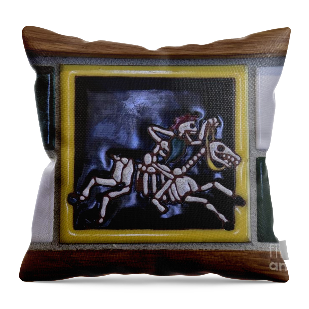 Colorado Throw Pillow featuring the photograph Skeleton Horse by Tracy Rice Frame Of Mind