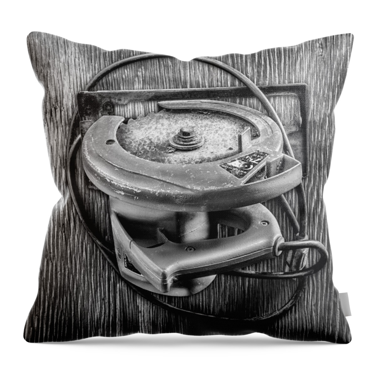 Antique Throw Pillow featuring the photograph Skilsaw Side by YoPedro