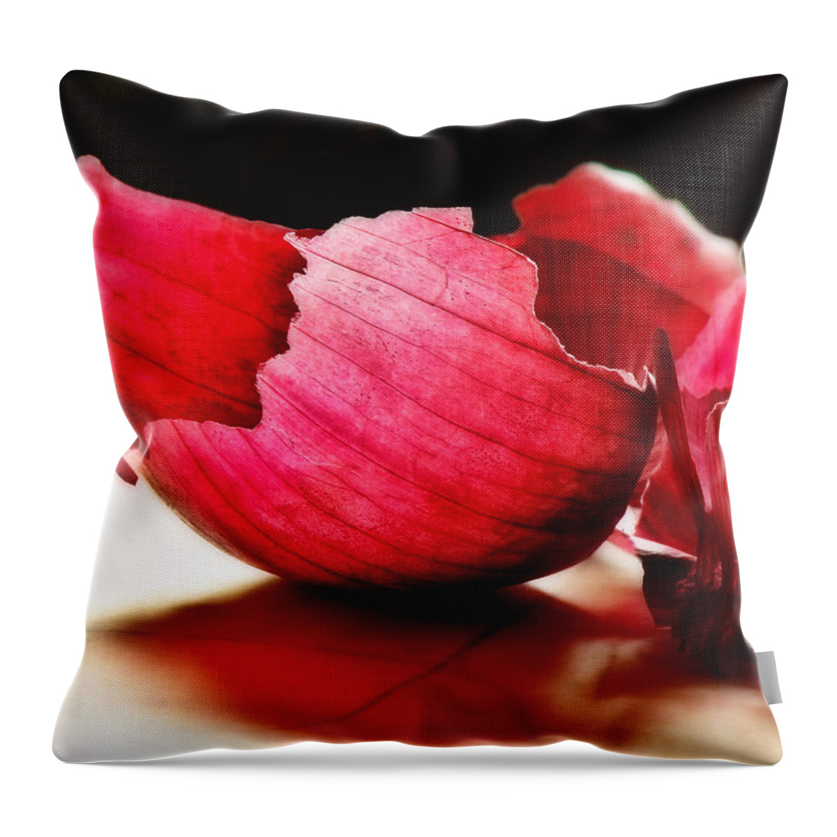 Onion Throw Pillow featuring the photograph Skin by John Poon