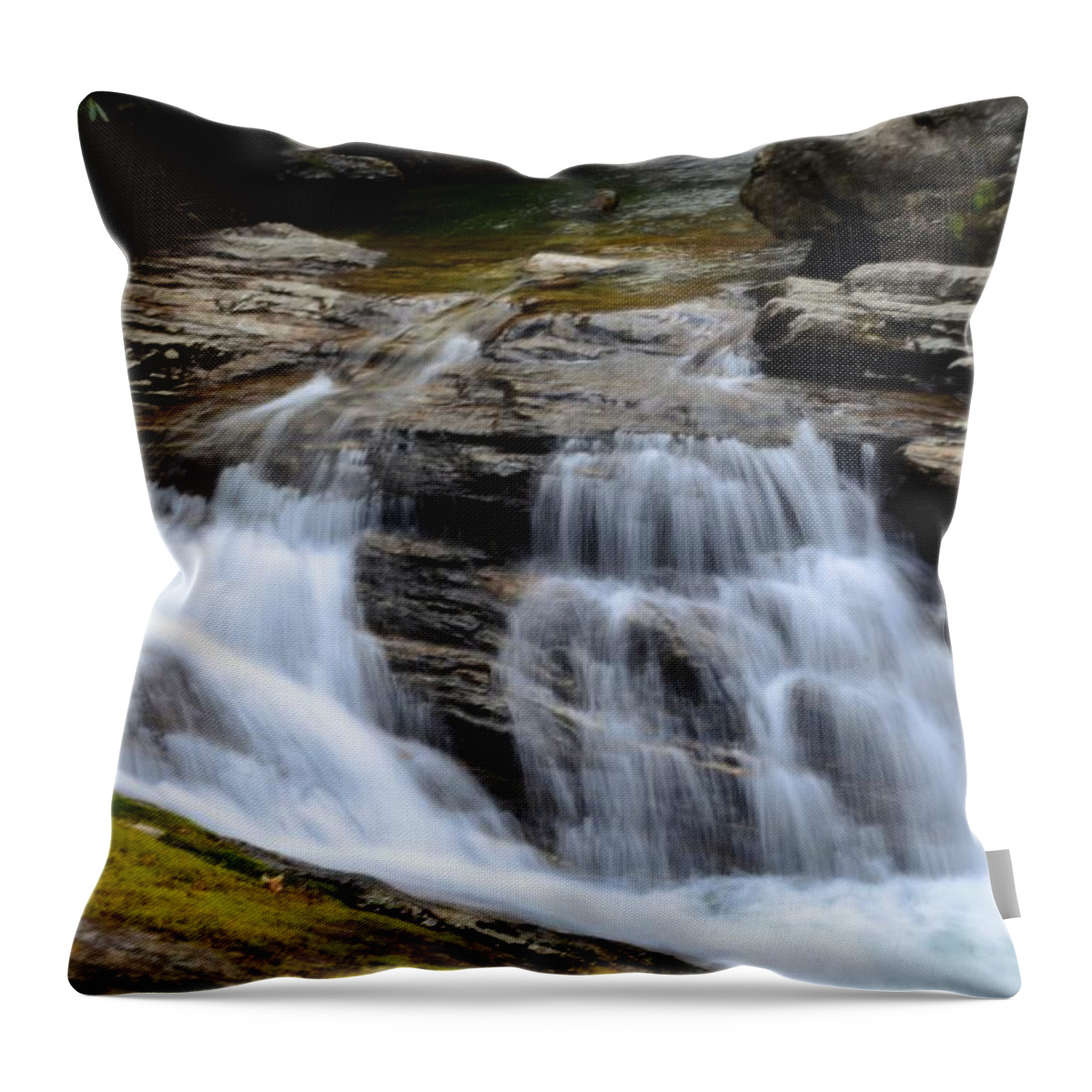  Throw Pillow featuring the photograph Skinny Dip Falls by Chuck Brown