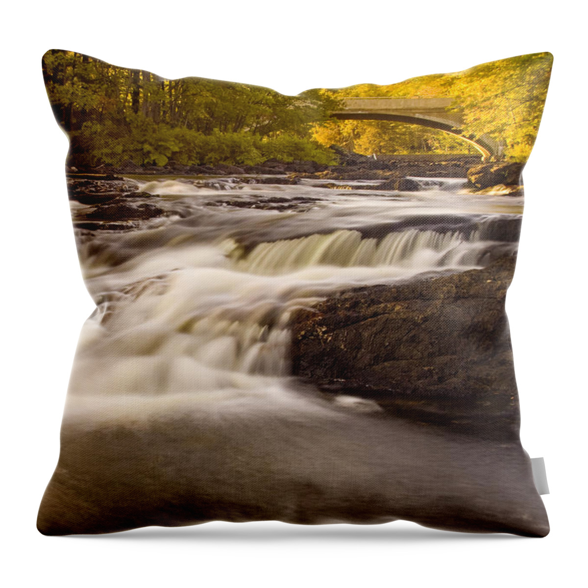Rapids Throw Pillow featuring the photograph Skootamata River by Linda McRae