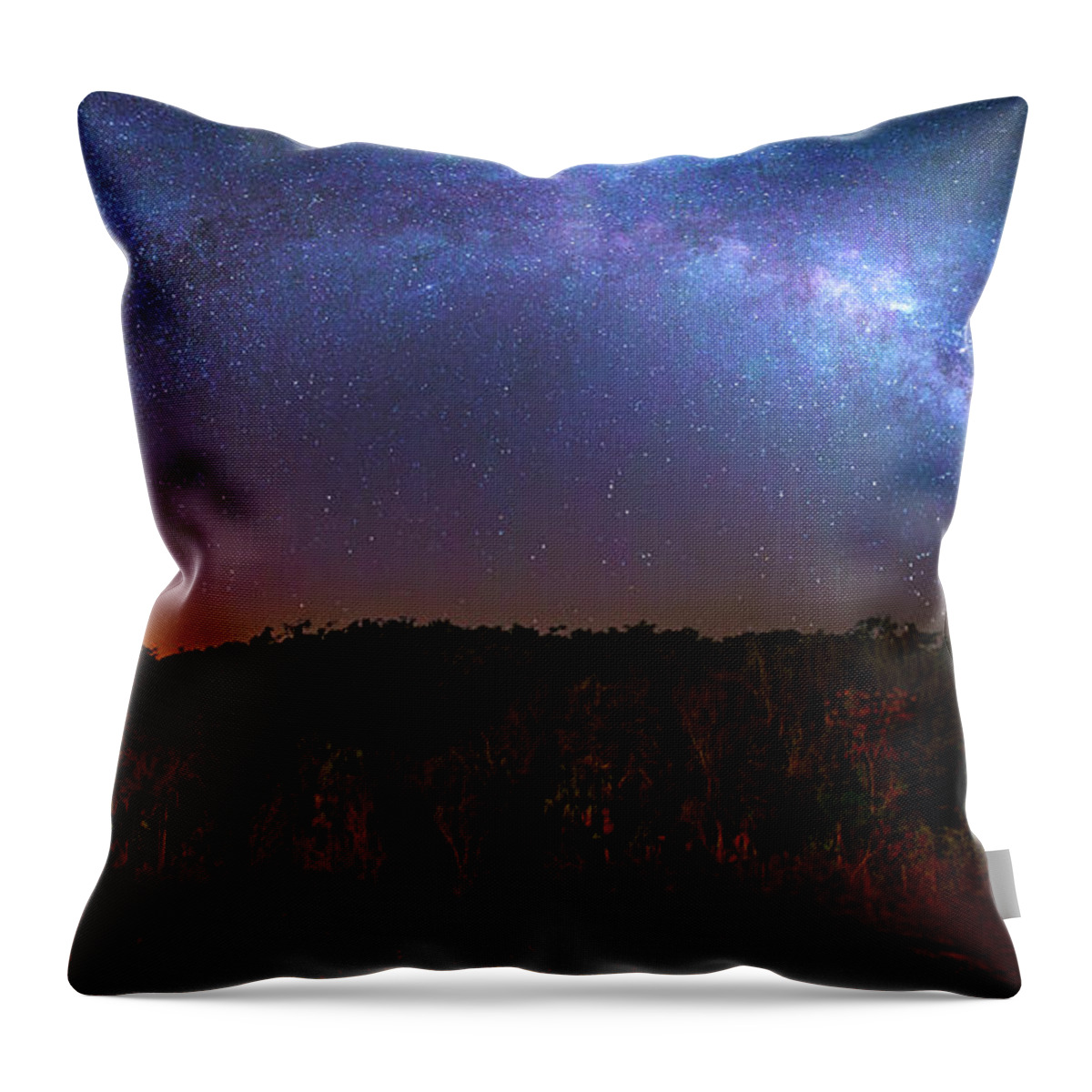 Milky Way Throw Pillow featuring the photograph Sky Bridge by Mark Andrew Thomas