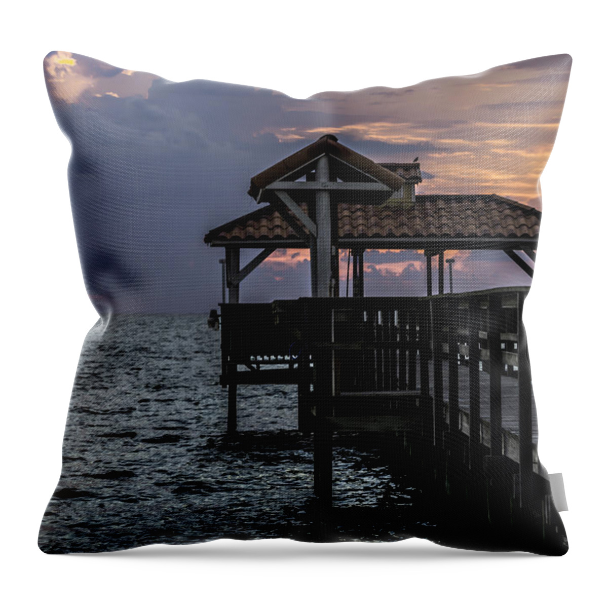 Pier Throw Pillow featuring the photograph Sky by Leticia Latocki
