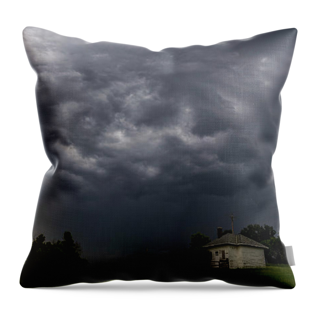 Tornado Watch Throw Pillow featuring the photograph Sky Monster by Aaron J Groen