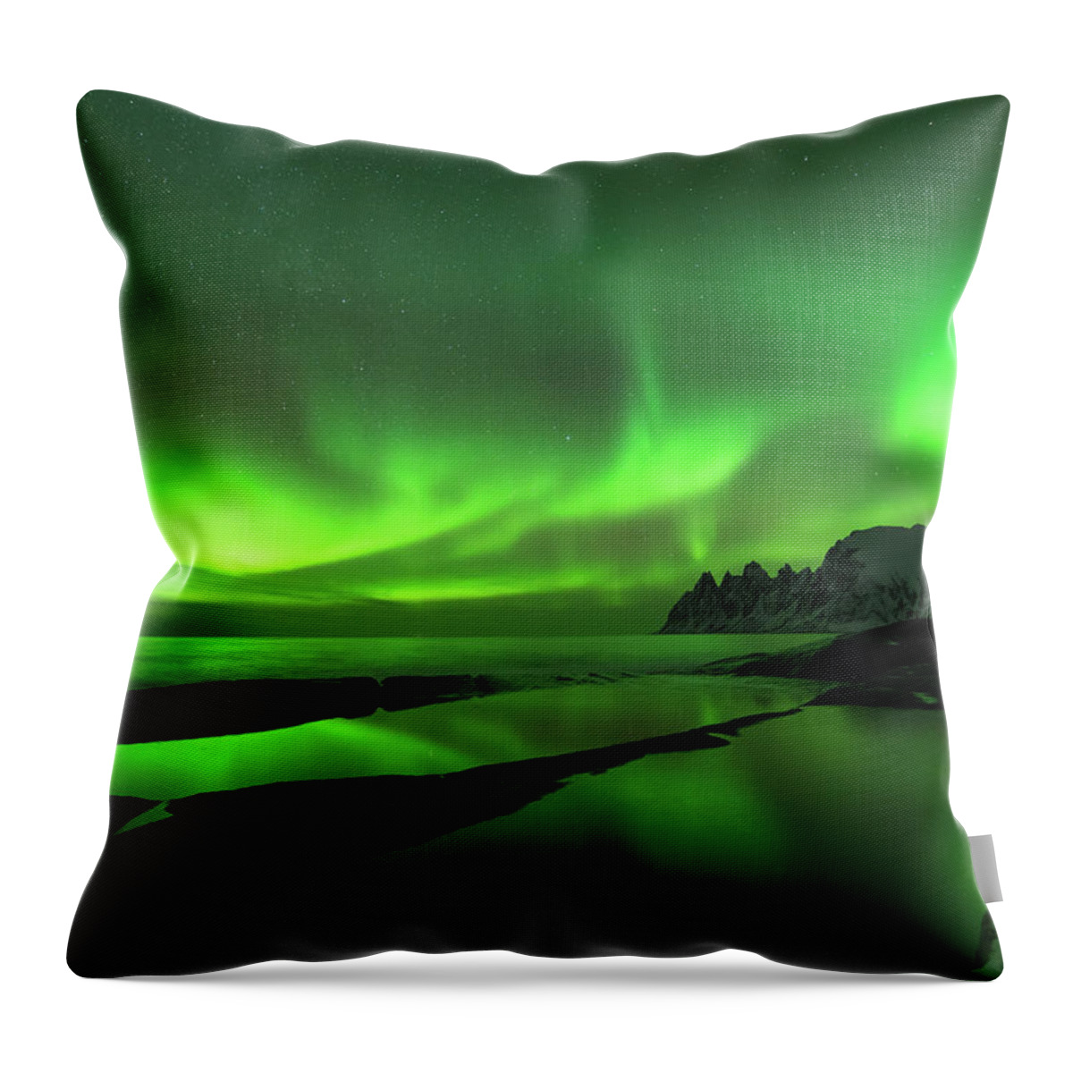 Norway Throw Pillow featuring the photograph Skydance by Alex Lapidus