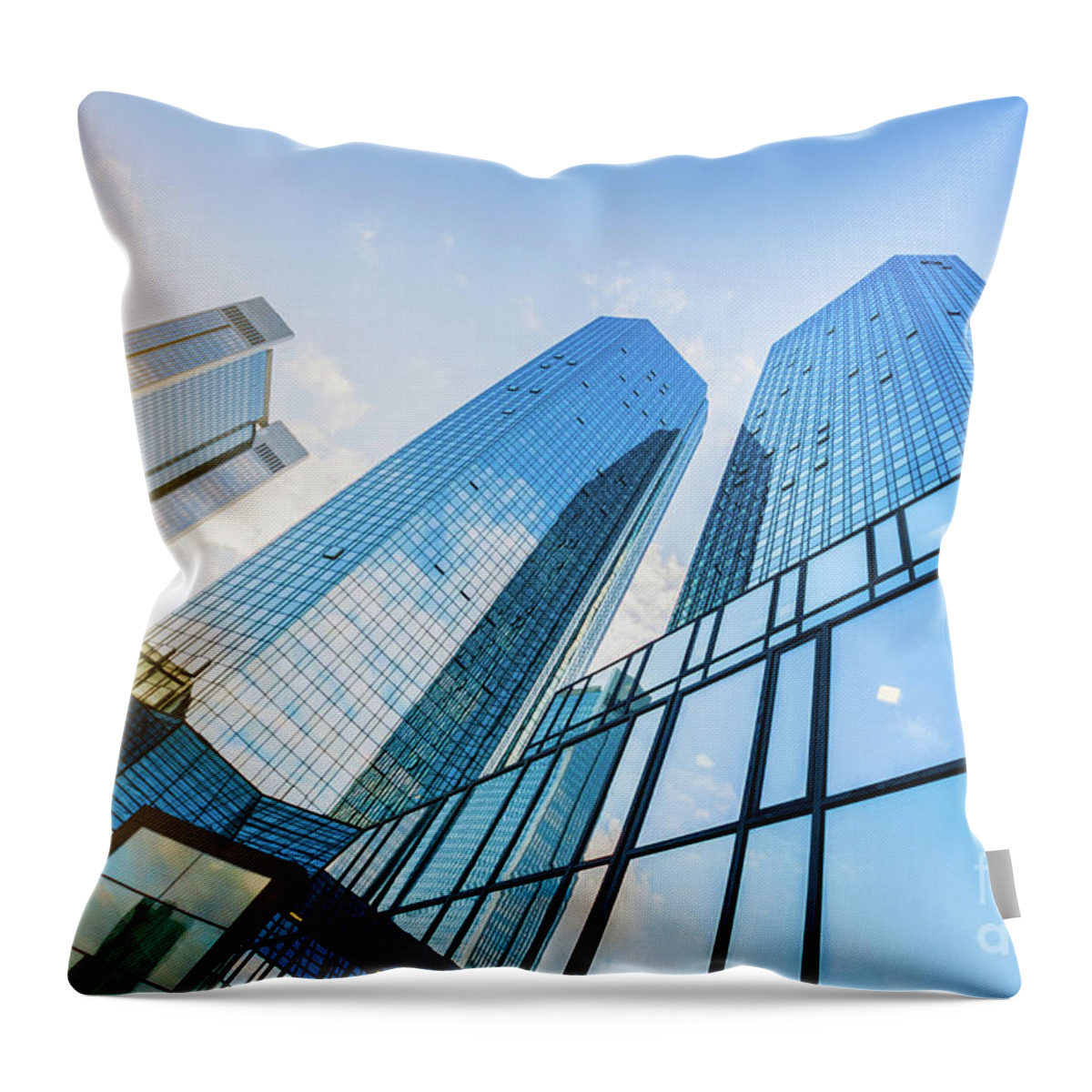 Abstract Throw Pillow featuring the photograph Skyscrapers by JR Photography