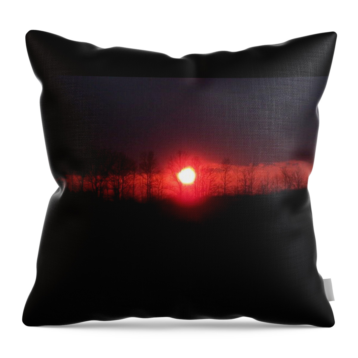 Sun Throw Pillow featuring the photograph Slice Sunset by Michelle Miron-Rebbe