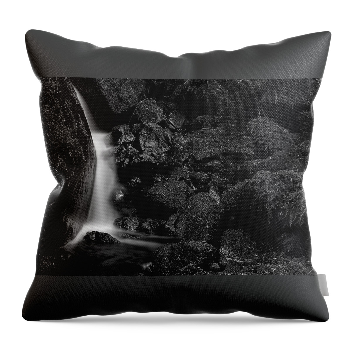 Waterfall Throw Pillow featuring the photograph Small Fall by Bob Cournoyer