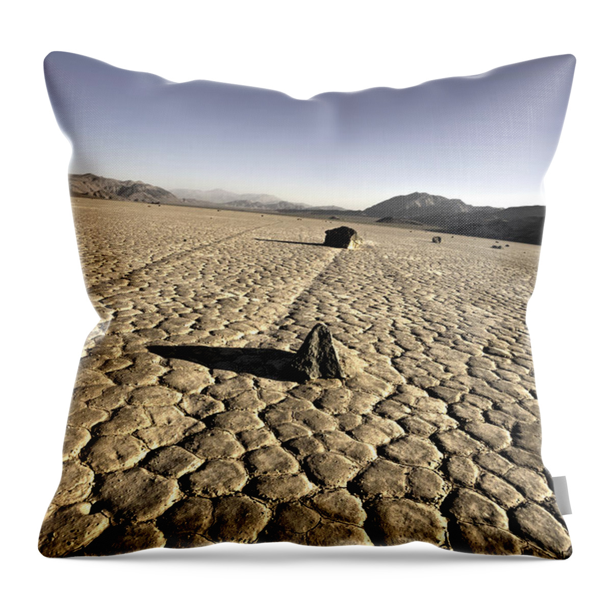 Death Valley Throw Pillow featuring the photograph Small Pyramid in a Big World by David Andersen