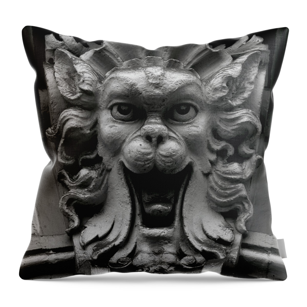 Strange Throw Pillow featuring the photograph Smiling creature by Emme Pons