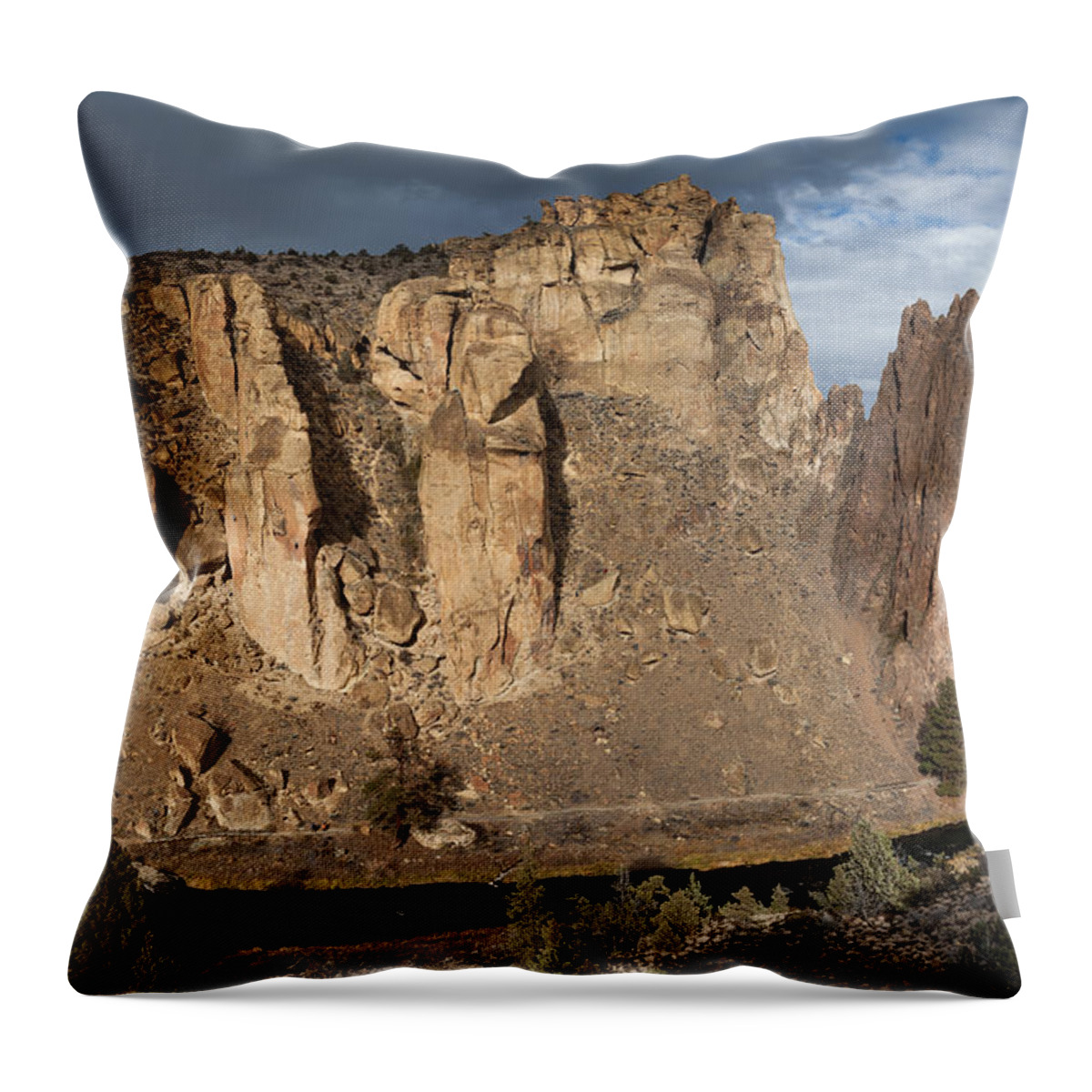 Bend Throw Pillow featuring the photograph Smith Rock by Scott Slone