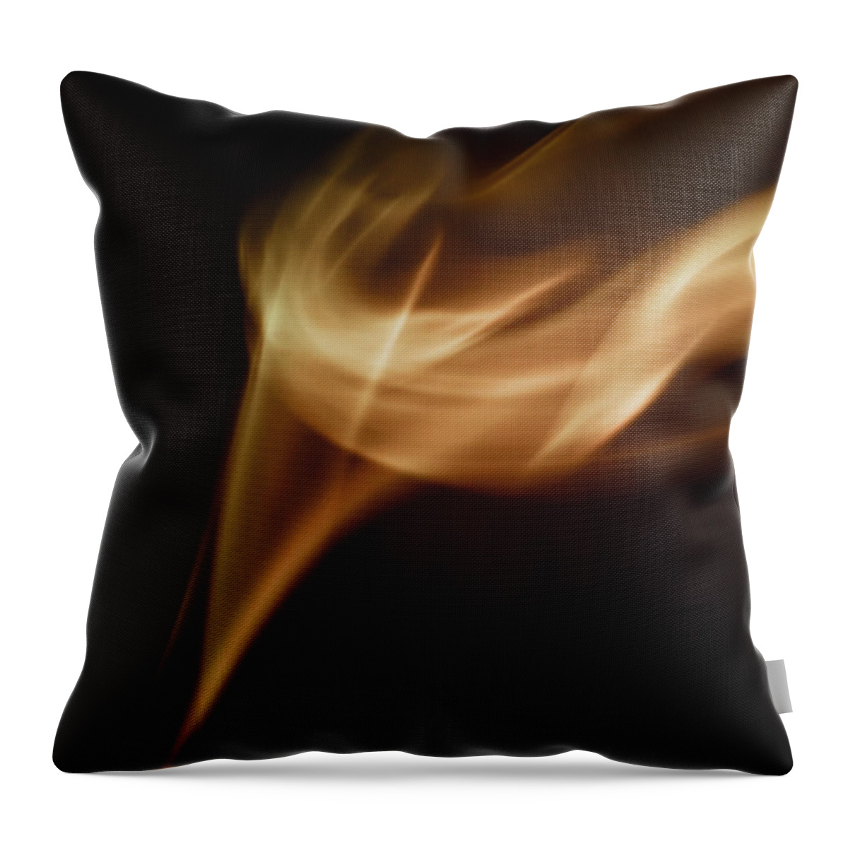 Abstract Throw Pillow featuring the photograph Smoke art abstract by Michalakis Ppalis