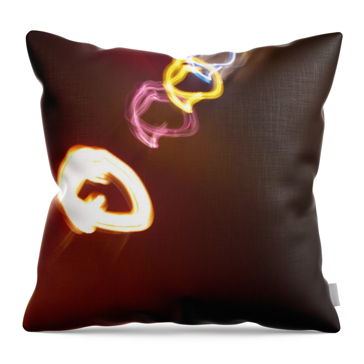 Dancing Lights Throw Pillow featuring the photograph Smoke in Colors by Ausra Huntington nee Paulauskaite