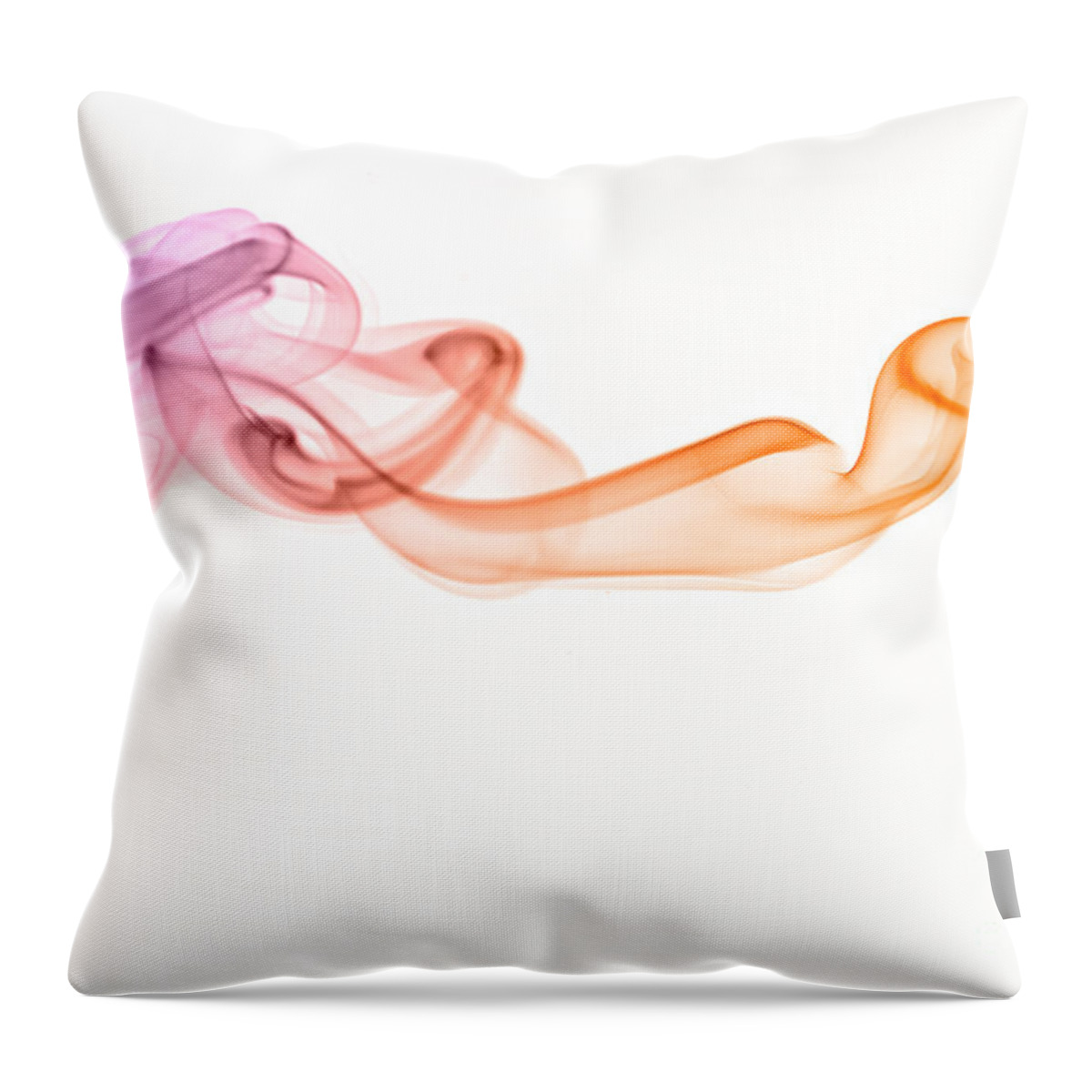 Abstract Throw Pillow featuring the photograph smoke IV by Joerg Lingnau