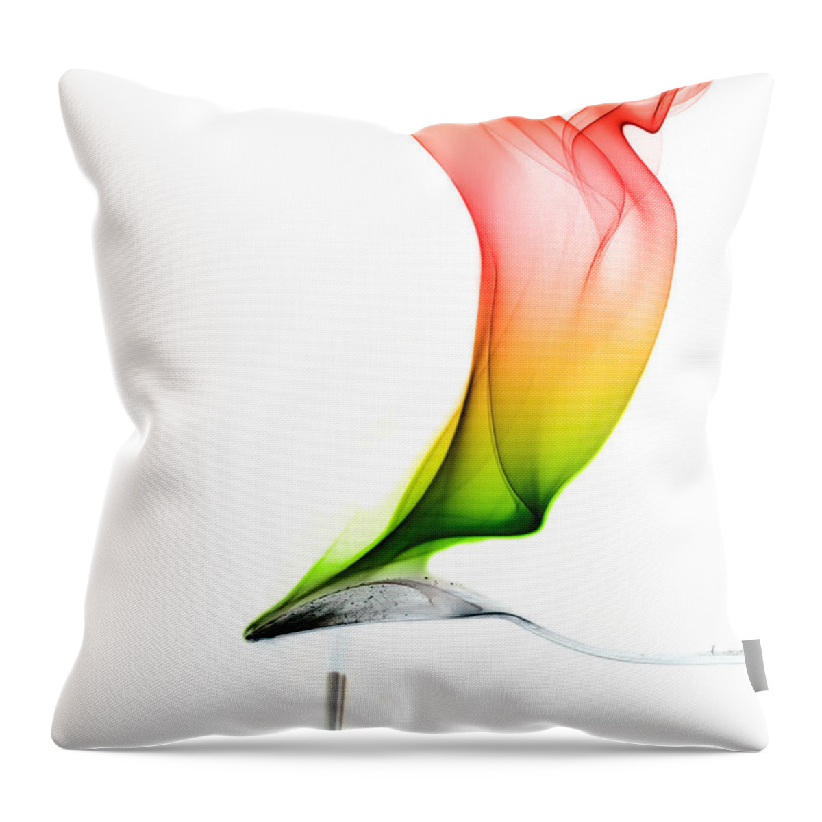 Abstract Throw Pillow featuring the photograph smoke X by Joerg Lingnau