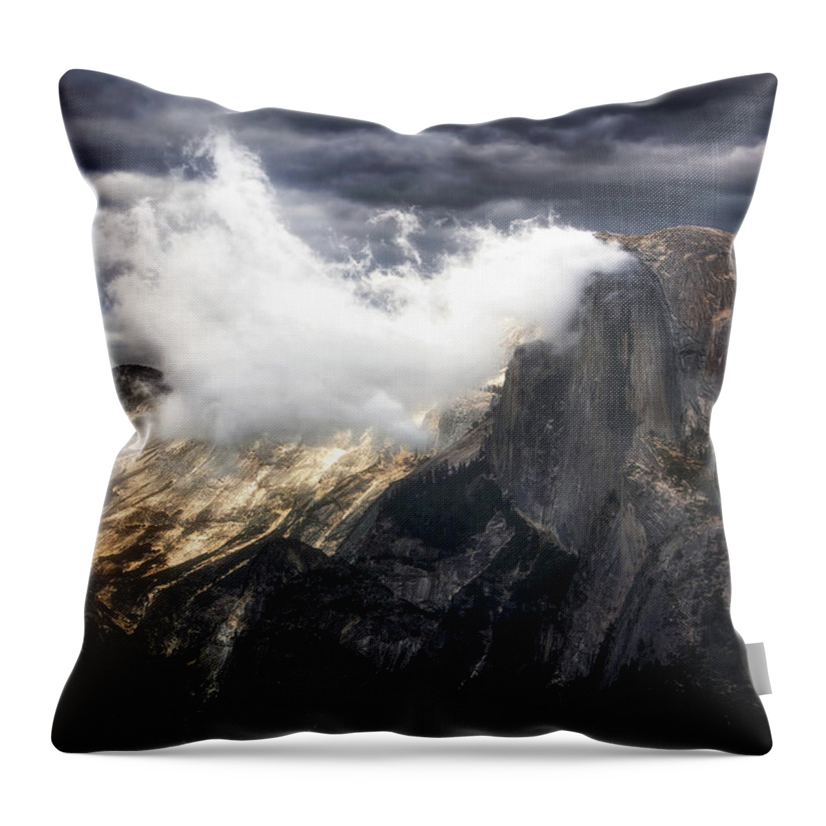 Yosemite California National Park Throw Pillow featuring the photograph Smoked by Nicki Frates