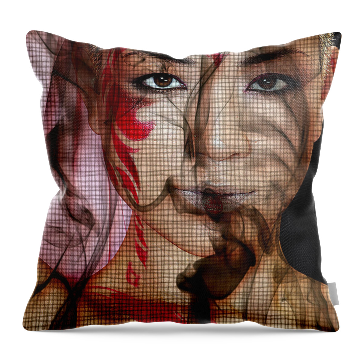Clay Throw Pillow featuring the digital art Smoking Web by Clayton Bruster