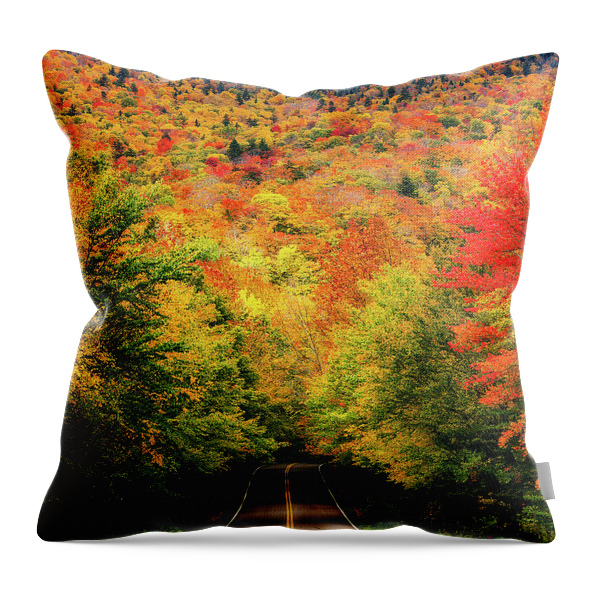 October Throw Pillow featuring the photograph Smuggler's Notch by Robert Clifford
