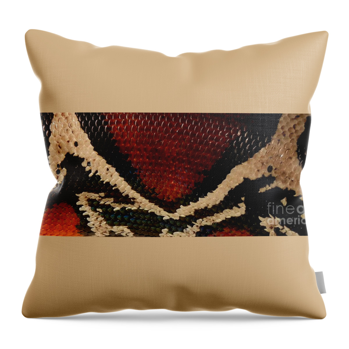 Snake Throw Pillow featuring the photograph Snake's Scales by KD Johnson