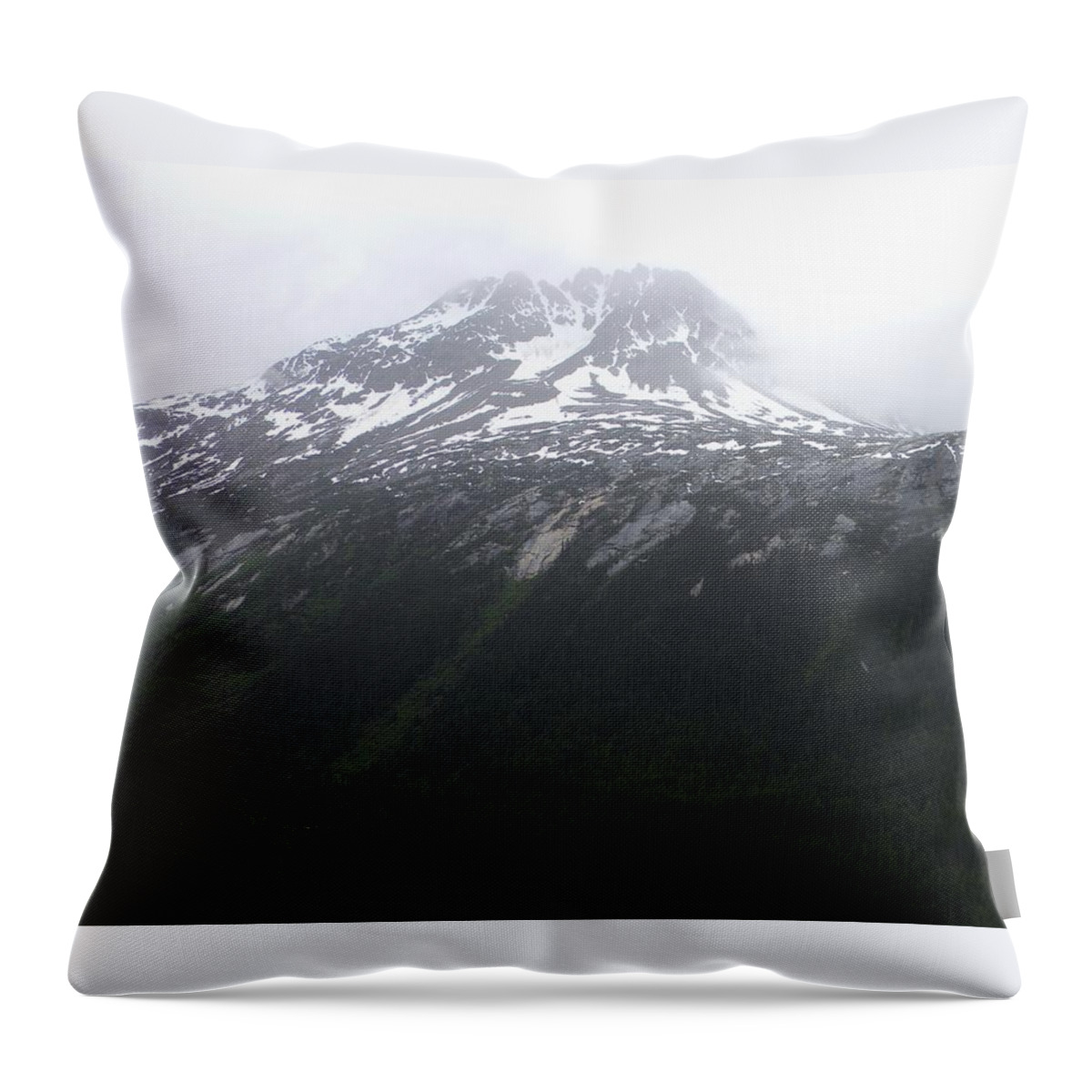 Snow Capped Mountain Throw Pillow featuring the photograph Snow Capped Mountain by Warren Thompson