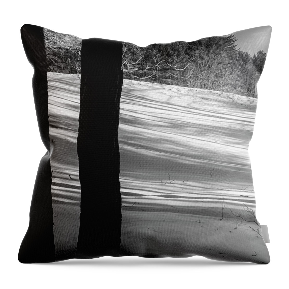 Vermont Winter Throw Pillow featuring the photograph Snow Shadows by Tom Singleton