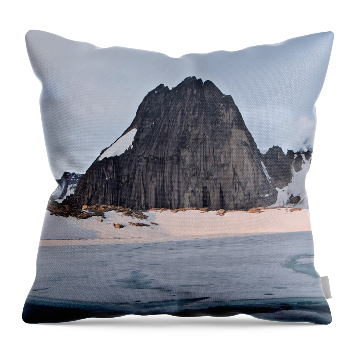 Spire Throw Pillow featuring the photograph Snowpatch Spire by Jedediah Hohf