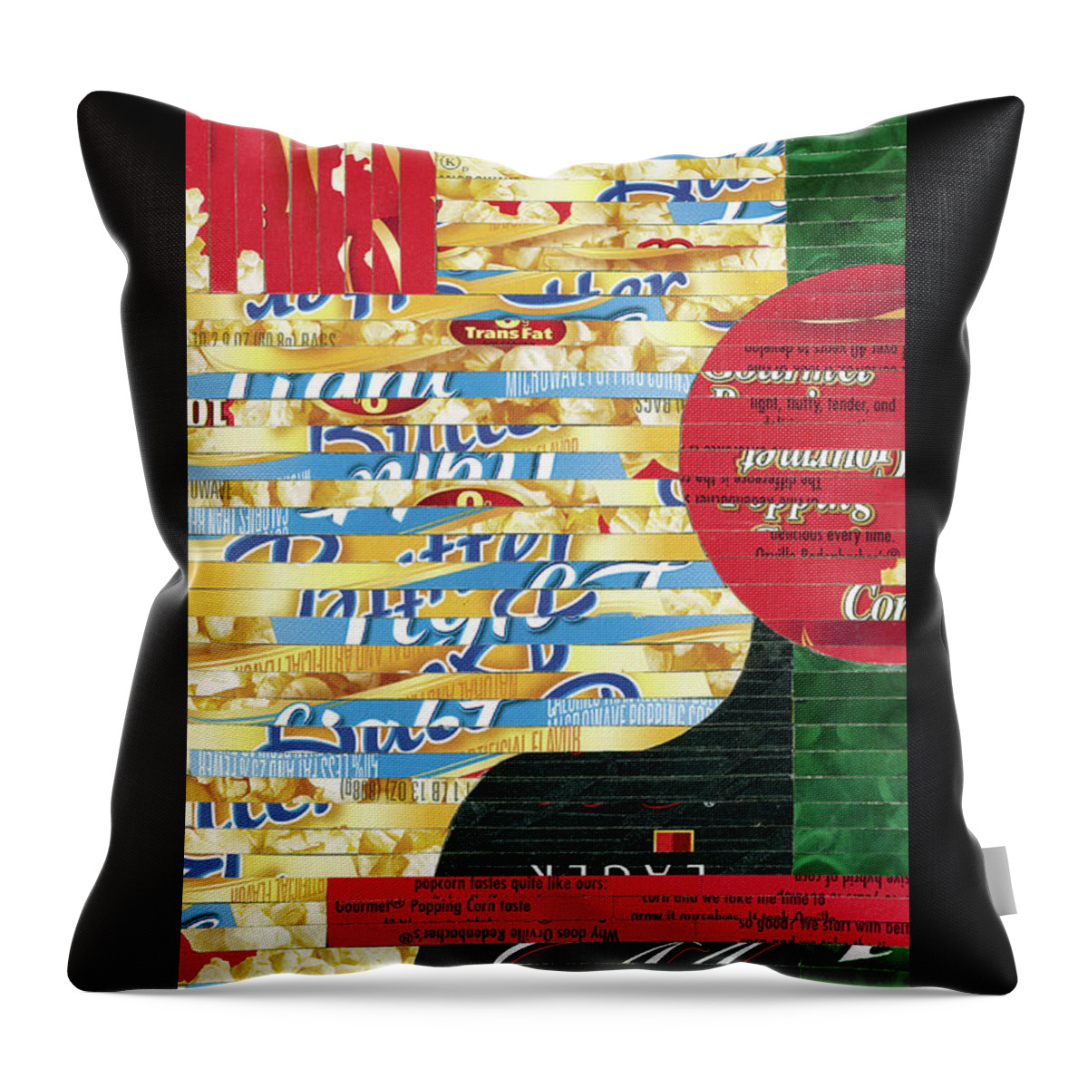 Paper Mosaic Throw Pillow featuring the mixed media So Good by Diane Thornton