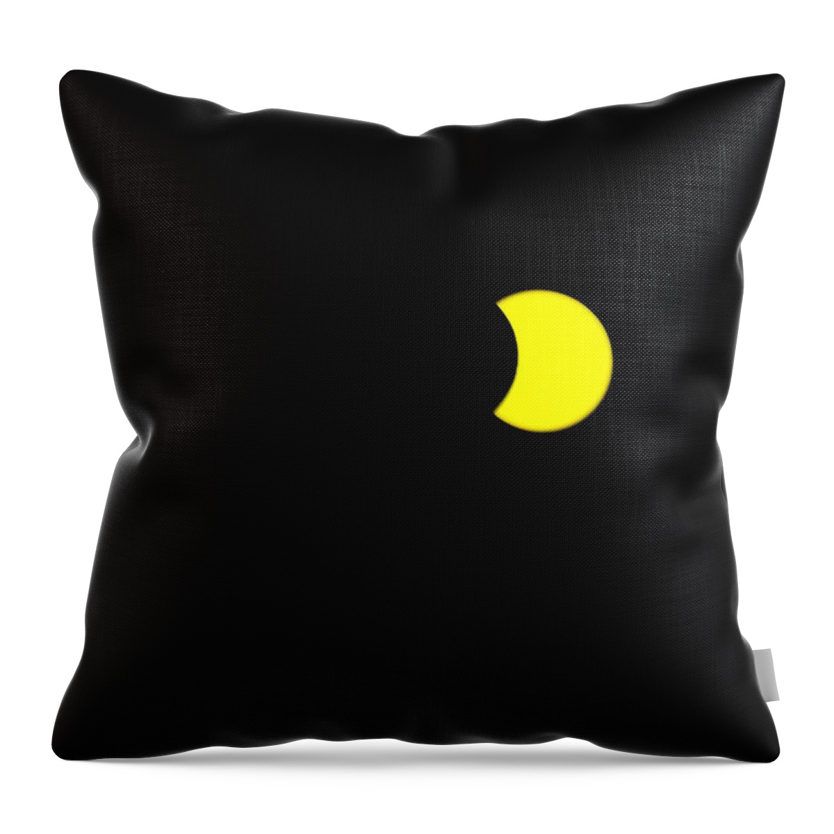 Sun Throw Pillow featuring the painting Solar Eclipse, Cookie bite by Celestial Images