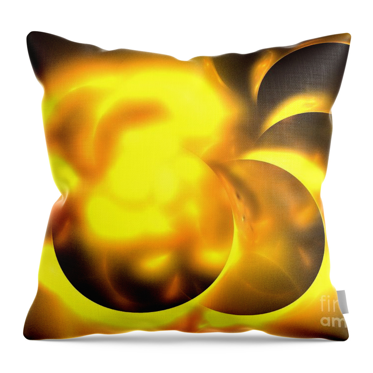 Apophysis Throw Pillow featuring the digital art Solar Spiral by Kim Sy Ok