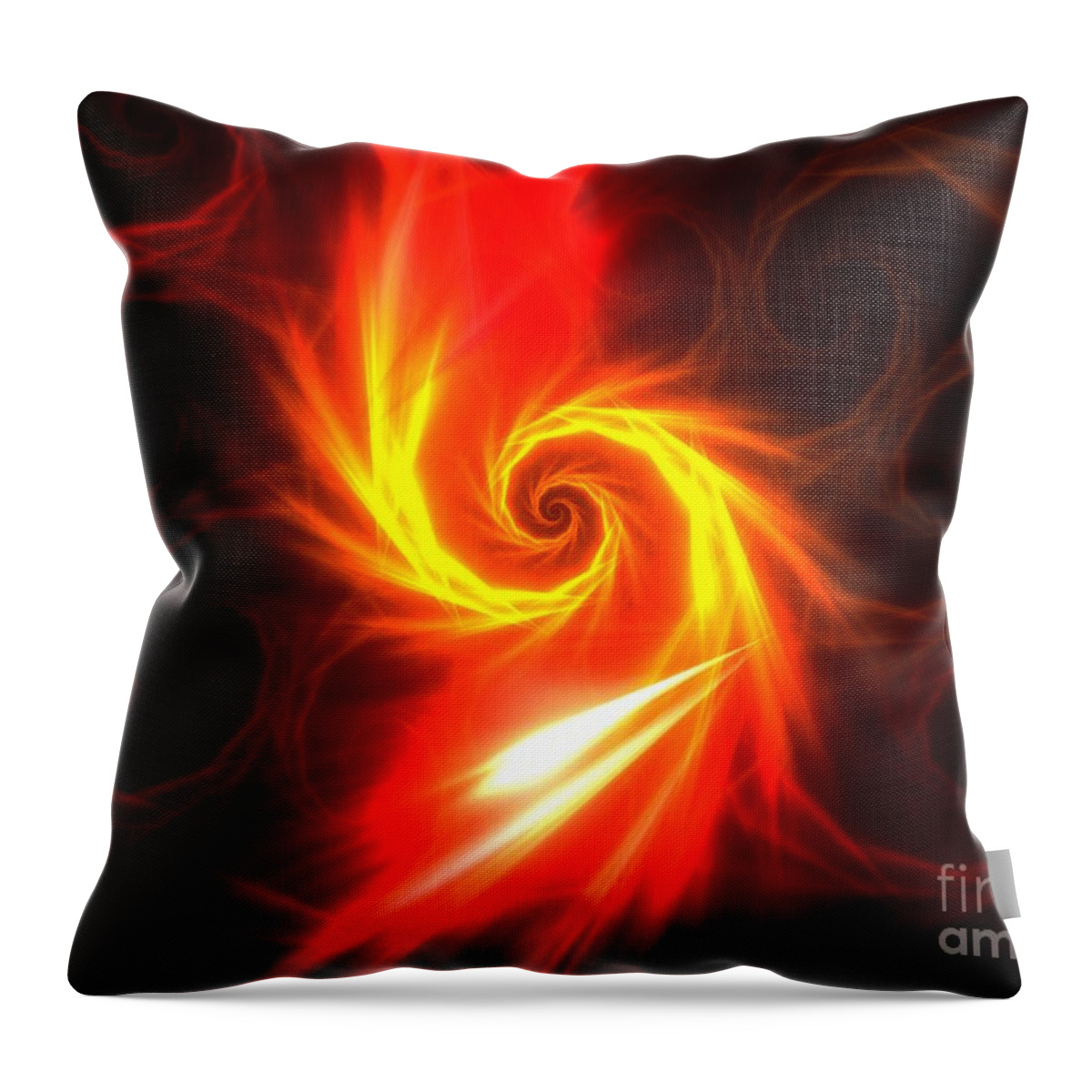 Apophysis Throw Pillow featuring the digital art Solar Swirl by Kim Sy Ok