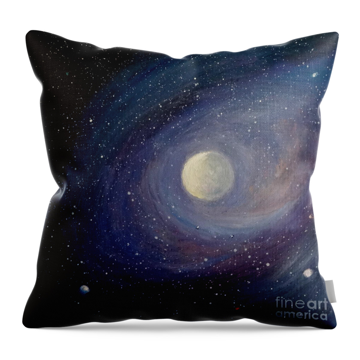 Moon Throw Pillow featuring the painting Solar Wind by Fred Wilson
