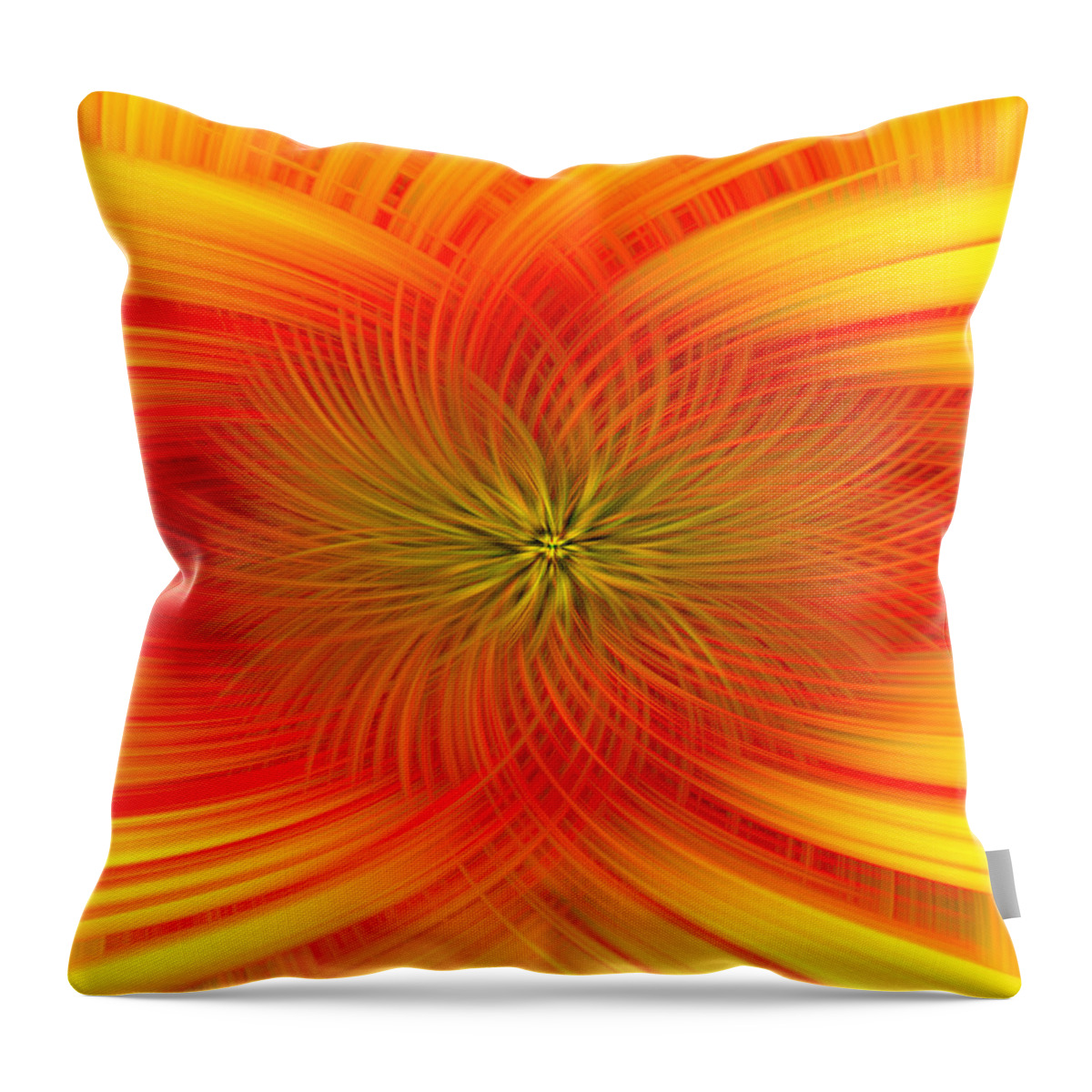 Abstract Throw Pillow featuring the digital art Solar Winds by Roy Pedersen