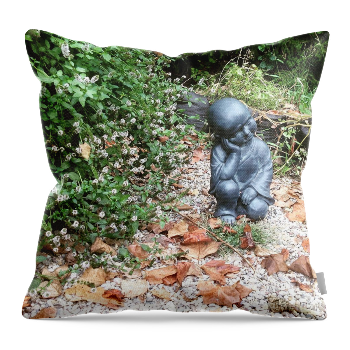 Garden Throw Pillow featuring the photograph Solitude by Xine Segalas