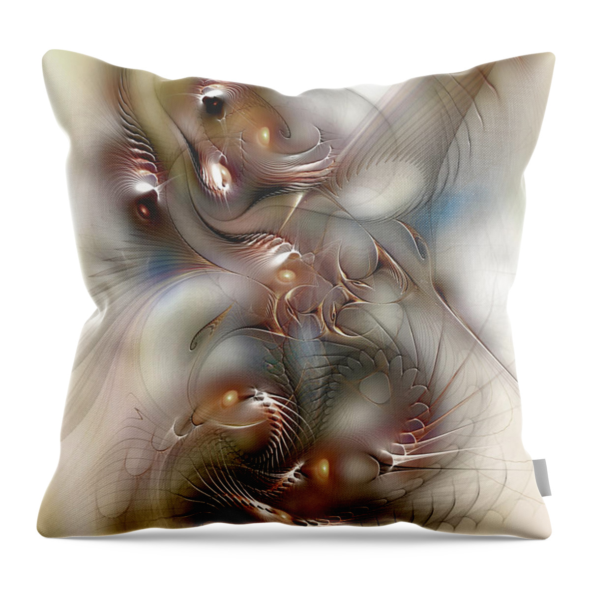 Abstract Throw Pillow featuring the digital art Song for Santana by Casey Kotas