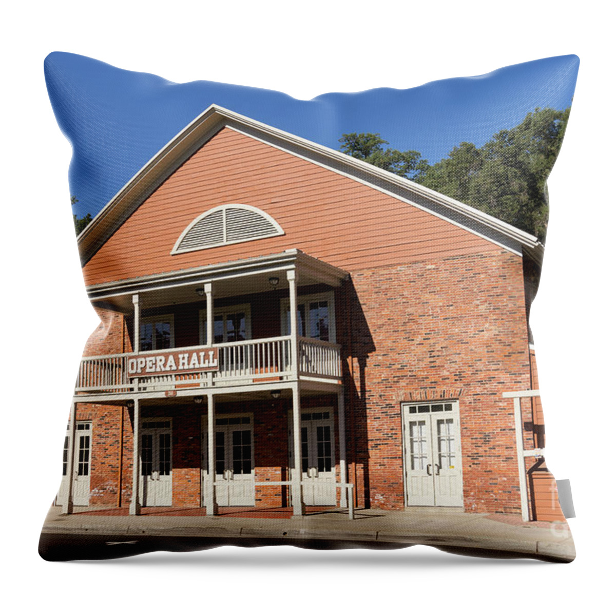 Wingsdomain Throw Pillow featuring the photograph Sonora California Opera House dsc4576 by Wingsdomain Art and Photography