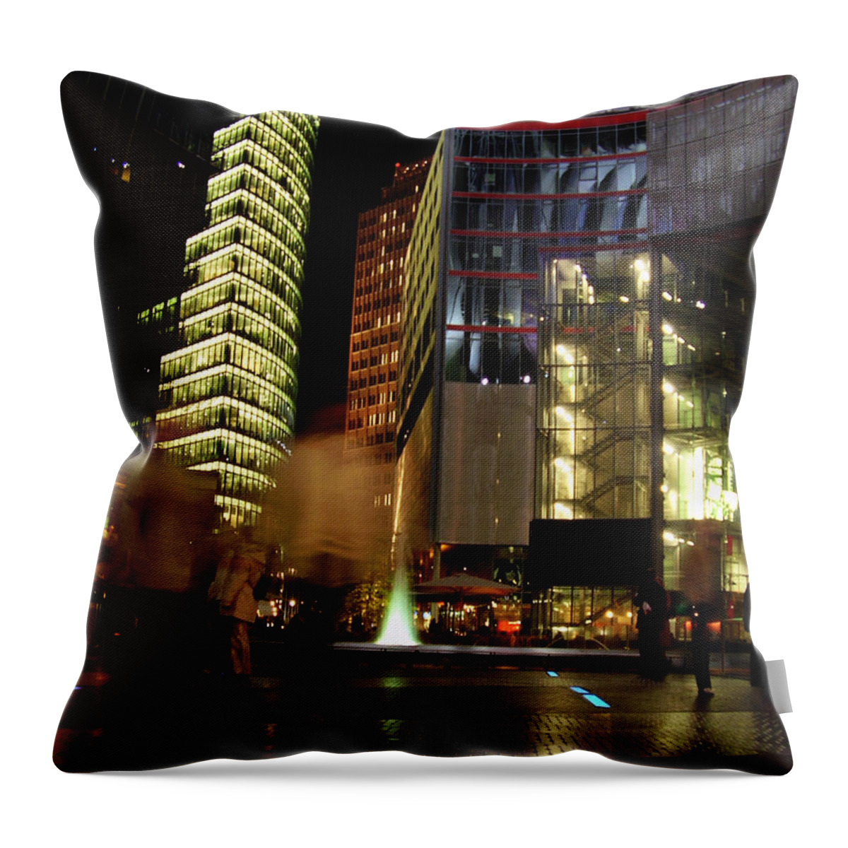 Sony Center Throw Pillow featuring the photograph Sony Center by Flavia Westerwelle
