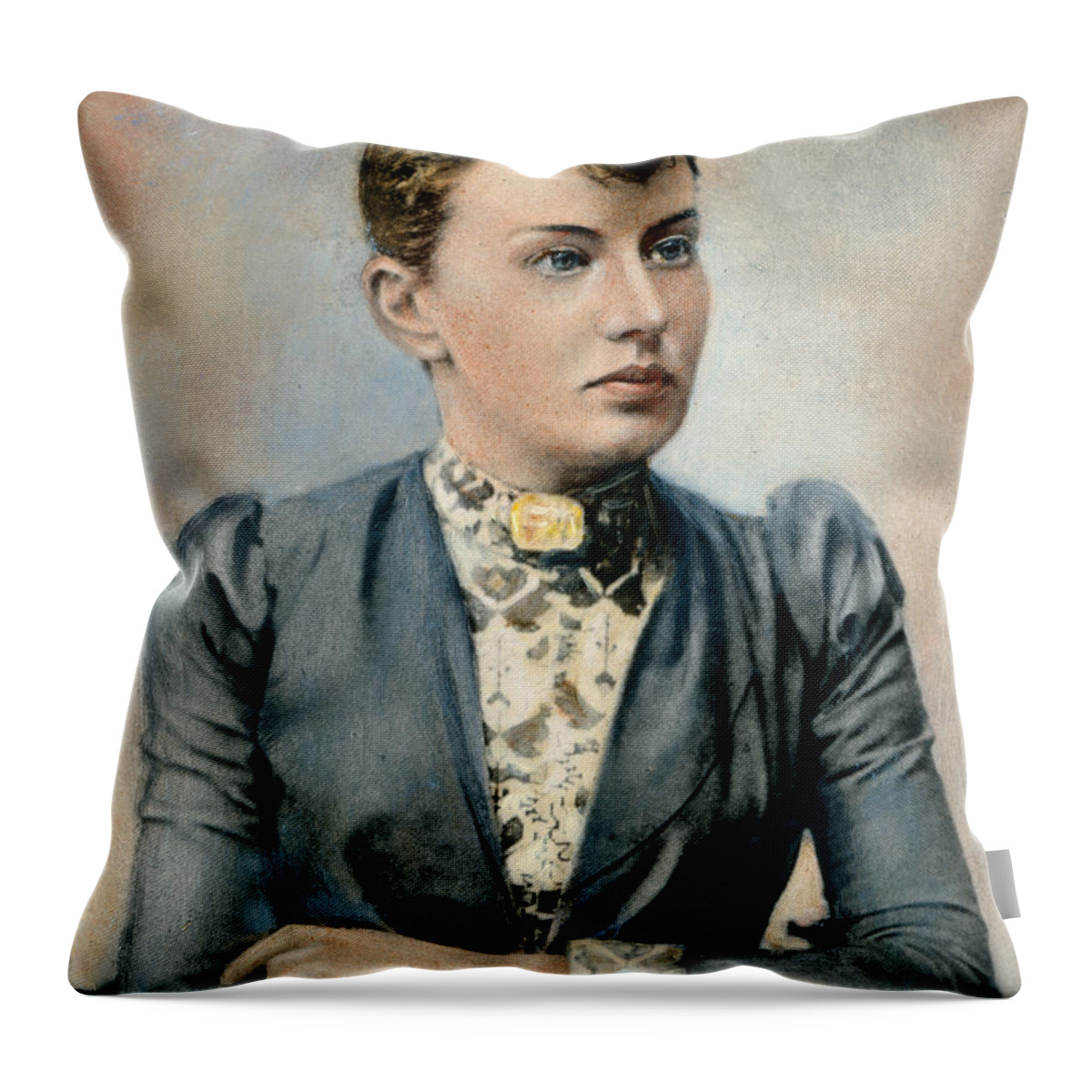 19th Century Throw Pillow featuring the photograph Sonya Kovalevsky (1850-1891) by Granger