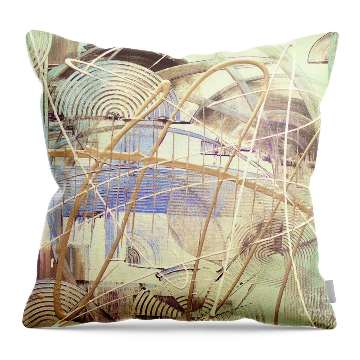 Green Throw Pillow featuring the painting Soothe by Melissa Jacobsen