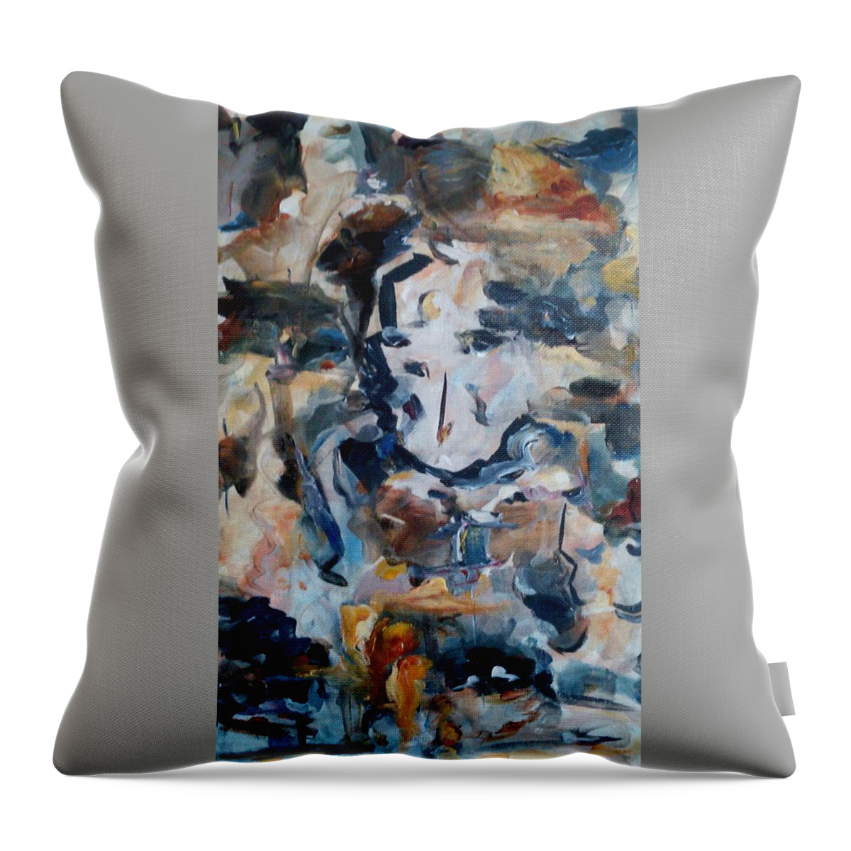Abstract Art Throw Pillow featuring the painting Soul Search by Ray Khalife