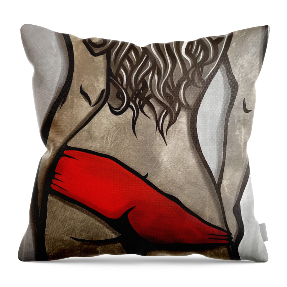 Fidostudio Throw Pillow featuring the painting Soul Sister by Tom Fedro