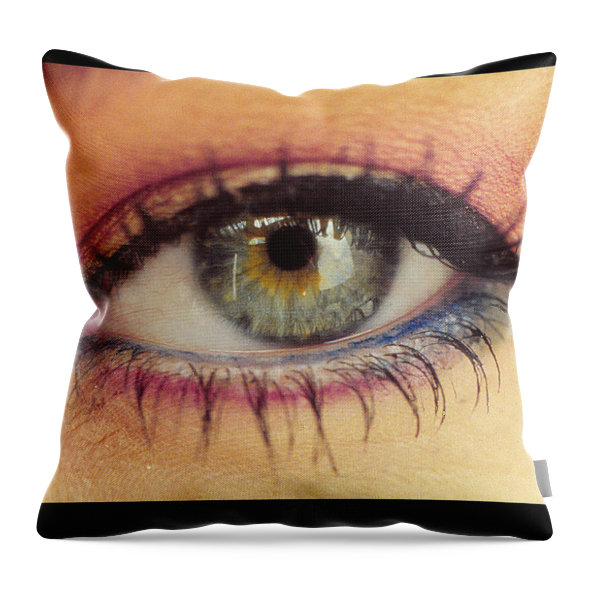 Eye Close Up Throw Pillow featuring the digital art Soul's Window by Vincent Franco