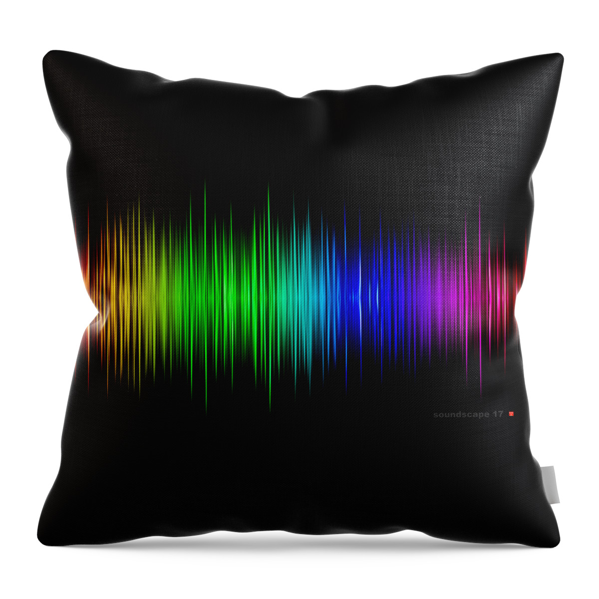 Multi-color Soundwave Throw Pillow featuring the painting Soundscape 17 by Ran Andrews