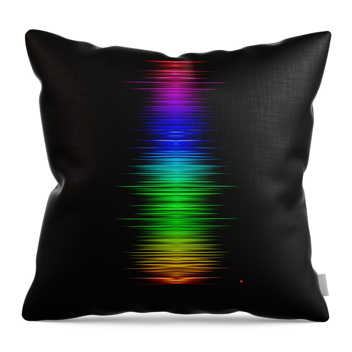 Multi-colored Rendition Of A Sound Wave. Throw Pillow featuring the painting Soundscape 8 by Ran Andrews