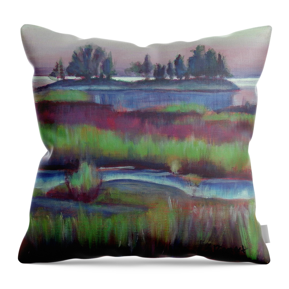 South Baymouth Throw Pillow featuring the painting South Baymouth, Ontario - 015 of Celebrate Canada 150 by Sheila Diemert